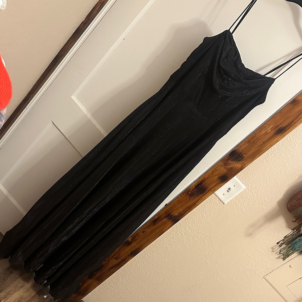 Windsor Black Sparkle Maxi Dress